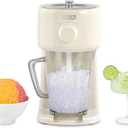 Dash Deluxe Shaved Ice & Slushy Maker with Serving Pitcher, 1L, Multi-Purpose Ice Shaver Machine for Homemade Shaved Ice, Snow Cones, Slushies, Cocktails & More - Cream
