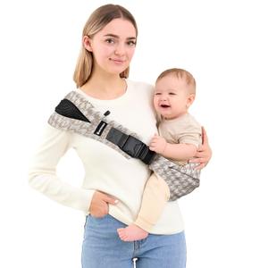 AUYEAZGO Toddler Sling Carrier - Premium Cotton, Expandable & Ergonomic, One Size Fits All, Ideal for 6-48 Months (11-44 lbs), Compact & Easy to Use, Houndstooth