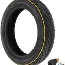 60/70-6.5 10-inch Rubber Explosion-proof Tubeless Tire + Schrader Straight nozzle Replacement for Segway Ninebot Max G30LP G30 G30E Electric Kick Scooter Tyre Wheel Parts (1)