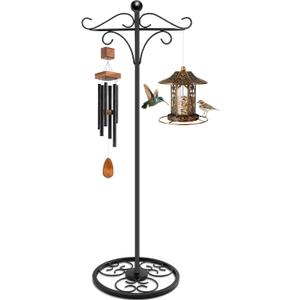 63'' Double Shepherd's Hook, Adjustable Freestanding Shepherds Hook for Indoor/Outdoor Use Ideal for Wind Chime, Bird Feeder, Lantern for Indoor & Outdoor Garden Patio Home Decor
