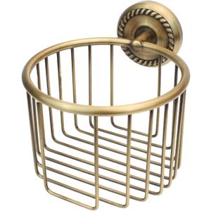 Vintage Toilet Paper Holder Wall Mount,Antique Brass Toilet Paper Holder,Roll Tissue Wire Basket Bathroom