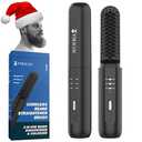 VIKICON Beard Straightener for Men: Cordless Heated Beard Brush for Men, Electric Hot Comb, AntiScald Mini Straightening Brush for Beard Grooming, Portable for Travel and Home Use, Gifts for Him Dad