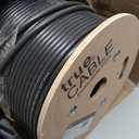 trueCABLE RG6 Quad Shield Coax, 500ft, Black, Riser Rated (CMR/CATVR/CL2), Bare Copper Conductor Coaxial Cable, 3GHz Sweep Tested