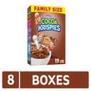 Kellogg's Cocoa Krispies Breakfast Cereal, Kids Snacks, Family Breakfast, Family Size, Chocolatey Flavor (8 Boxes) BBD 03/17/2026
