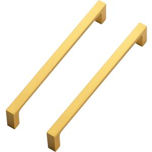 Ravinte 30 Pack Solid 6-1/4 Inch Kitchen Square Cabinet Handles Brushed Brass Drawer Pulls Kitchen Cabinet Hardware Handles
