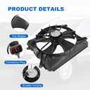Engine Radiator Cooling Fan Assembly Compatible with Honda CR-V CRV 2007 2008 2009 L4 2.4L 620212 Radiator AC Condenser Cooling Fan Replace 19015RZAA01 19030RZAA01 19020PNA003 19020PNLG01 Left Side