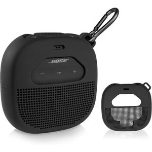 Silicone Cover Sleeve for Bose SoundLink Micro Portable Outdoor Speaker, Customized Design Skin Giving All 6 Directions Protection, Best Matching in Shape and Color(Black)