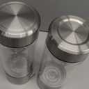 Hydrogen Water Bottle Generator 2 Pack, Glass Hydrogenated Water Bottles Health Cup, Hydrogen Water Generator w SPE/PEM Tech Improve Water for Home/Office/Travel/Daily Drinking Gift for Mom Father  (Silver)