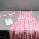 Girls Pink Gingham Costume Dress Movie Cosplay Dress up Kids Birthday Party Halloween Outfits with Accessories (3-4 Years)