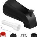 Universal Tub Spout for 1/2" Copper Pipe, 1/2" IPS and 3/4" IPS, Bathtub Faucet with Diverter and Adapter and Hex Wrench (Matte Black)
