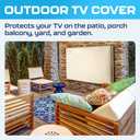 Garnetics Outdoor TV Cover 65 Inch Waterproof, Weatherproof TV Enclosures with Smart Shield Screen Protectors, Ideal for Outdoor Use, Moving, and Storage - Beige