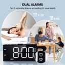 Mesqool Loud Alarm Clock for Heavy Sleeper, with Vibration for Hearing Impaired Deaf, Annoying Clock for Bedroom,USB Port,Dual Alarm with Snooze (White)