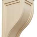 Ekena Millwork COR07X08X17TRRW Traditional Recessed Wood Corbels, 7 1/2"W x 8"D x 17"H, Rubberwood