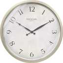 12 Inch Small Modern Farmhouse Wall Clock, Non Ticking Silent Clock, Modern and Vintage (Morning Silver)