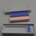 Vaydeer 7 Day Weekly Pill Organizer (Support 2 Times a Day), Metal Travel Pill Case, Large Capacity Daily Cute Pill Box for Supplements, Pills, Vitamins and Medication (Rose Gold)