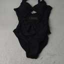 Tempt Me Women One Piece Swimsuits Tummy Control Cutout Bathing Suits Ruched V Neck Twist Front Swimwear (Large, Black 1)