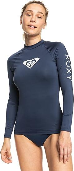 Roxy Women's Rashguard – UPF 50+, Compression Fit, Surf, Hiking, Volley, Workout, Yoga, Quick-Dry Swim Shirt Size S