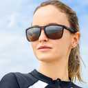 GVISION Fishing Polarized Sunglasses Men Women Golf Driving Running Mirrored Sports Glasses UV400 (Amber/Brown)