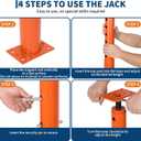 2 Pack Jack Post, House Floor Jack with 53"-93" Height Range, 18000 LBS Lifting Joist Beam Basement Jacks for Leveling, Lifting