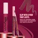 NYX PROFESSIONAL MAKEUP Lip Lingerie Liner Stain, Seamless Make Up with All-Day Color, Waterproof Stain Finish - Lip Lock (Taupe Brown)