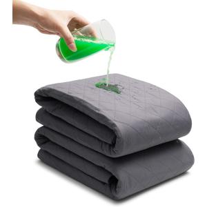 Hide Stains Bed Wetting Pads 36x72 Inch (2pack),Bed Pads for Incontinence Washable Extra Large,Blankets Waterproof and Stain Proof,Washable Bed Pads for Adults,Washable Incontinence Pads (Gray)