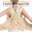 babaka Posture Corrector for Women, Invisible Lightweight Adjustable Back Brace for Upper and Lower Back Pain Relief, Hunchback, Hump, Scoliosis, Thoracic, Spine Corrector Under Clothes (Beige, Medium, Waist: 29''-35'')