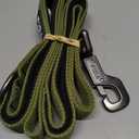 Fida 4 FT Heavy Duty Dog Leash with 2 Comfortable Padded Handles, Traffic Handle & Advanced Easy Snap Hook, Reflective Walking Lead for  Dogs, Green