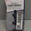 Officemate Double Coat Hooks for Cubicle Panels, Adjustable 1.25-3.5 Inch, Charcoal (22005) (Black)