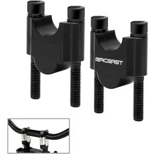 7/8" handlebar risers Motorcycle Handle Bar 22mm Bars 30mm Height Aluminum Alloy Riser Compatible with Kawasaki Honda Suzuki ATVs Dirt Bike Yamaha TW200 (Black, 7/8 inch (22mm))