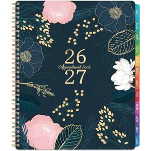 2026-2027 Appointment Book - July 2026 - June 2027, Weekly Appointment Book 2026-2027, 9"x11", Hourly Planner with 30-Minute Interval, Colorful Monthly Tabs, Back Pocket