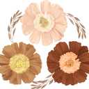 2 x AOBKIAT Fall Baby Shower Decorations for Wall,6PCS Large Paper Flower for Thanksgiving Party,Red Brown Blush Tissue Paper Flowers for Boho Wedding Floral Backdrop,Bridal Shower,Birthday,Archway