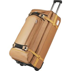 Rolling Duffle Bag with Wheels100L Large Travel Bag with 5 Handles, Compression Straps, Heavy-Duty Duffel Bag for Travel Wheeled Duffle Luggage, Expandable Luggage for Long Trips (Military Desert)