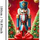 2 x BlissYard Christmas Door Cover 71x35 Inch Nutcracker Door Banner, Merry Christmas Winter Porch Sign for Front Door, Farmhouse Holiday Entry Decor Indoor Outdoor Christmas Party Hanging Cover