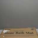 32"x20" Stone Bath Mat, Diatomaceous Earth Shower Mat, Non-Slip Super Absorbent Quick Drying Bathroom Floor Mat, Natural, Easy to Clean (Dark Grey)