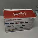 Homemate Heated Blanket Electric Throw - 50"x60" Heating Blanket Throw 1/2/4/6/8 Hours Auto-Off 10 Heat Level Over-Heat Protection Flannel Sherpa ETL Certification (01 - Light Grey)