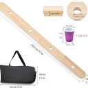 2/4 Person Shot Board, Shot Board for Ski Trip, Wooden Shot Board Ski with Shot Glasses and Storage Bag, for Travel