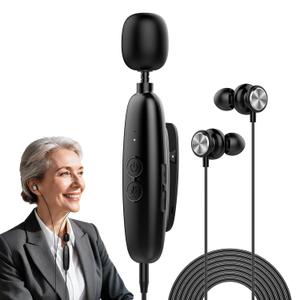 IceHeat Sound Amplifier for Seniors, Features Automatic Noise Reduction to Enhance Voices, Howling Suppression, Instant on-and-use Operation, and 7-Button Volume Adjustment