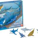 Wild Republic Shark Moveable Action Playset, Aquatic Animals, Kids Gifts, Sea Creatures, 5-Pieces