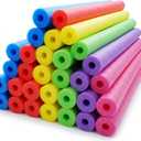 Hollowfly 12 Pcs Pool Noodles Bulk Foam Swimming Noodles Small Hollow Bright Foam Tube Pool Sticks for Craft Projects Adults Swimming Floating (40 x 1.6,Multi Colors)