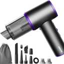 Aihoye Car Vacuum Portable Cordless, 22000PA High Power Mini Vacuum Cleaner with Brushless Motor, 4-in-1 Handheld Vacuum Cleaner & Air Duster for Car, Home, Office, Camping, Pet