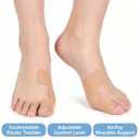60PCS PreCut Bunion Corrector Kinesiology Tape Elastic, Breathable & Hypoallergenic Latex-Free Toe Support Strips, Waterproof Adhesive Foot Support Patch for Hallux Valgus Correction(Skin color 60PCS)