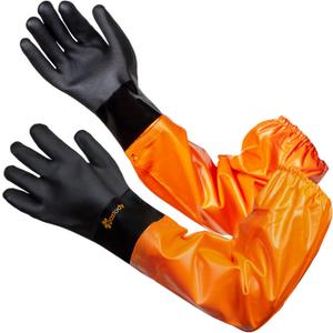 Gastody - Chemical Resistant Gloves, Reusable,Heavy Duty Safety Work Gloves,Resist Acid,Oil,Alkali - L - Extra-long 27.5"