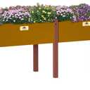 Raised Garden Bed with Legs, 24x31x71 inch Elevated Wood Planter Box with Liner for Growing Vegetables, Flowers