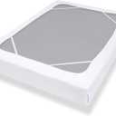 Box Spring Cover Queen Size with Smooth and Elastic Woven Material, Only Covers Sides, Alternates for Bed Skirt, Wrinkle & Fading Resistant, Washable, Dustproof, White