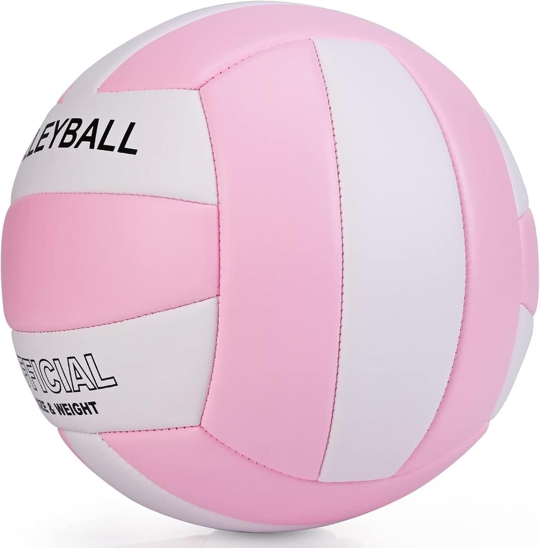 EVZOM Super Soft Volleyball Beach Volleyball Official Size 5 for Outdoor/Indoor/Pool/Gym/Training Premium Volleyballs Equipment Durability Stability Sports Ball