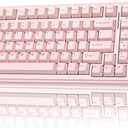 AULA F99 Wireless Mechanical Keyboard-Silent Version,Tri-Mode(BT5.0/2.4GHz/USB-C),Gasket Structure,Hot Swappable Mechanical Keyboard with Pre-lubed Linear Switches,RGB Backlit PC Gaming Keyboards,Pink
