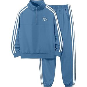 MIGU Boys Clothes for Boys Outfits Set Half-Zip Pullover Sweatshirt and Sweatpant 2pcs Boys Tracksuit (7-8, Sky Blue)