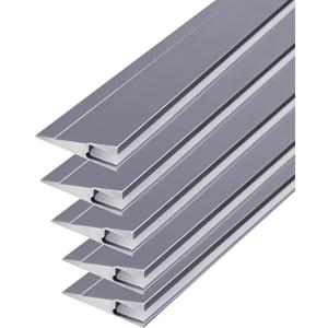 5Pack 1M/3.3ft Ultra-Thin Led Aluminum Profile, 45 Oblique Lighting Cabinet LED Lamp, Invisible H7mm Surface Mounted Wardrobe Layer Shelf Panel Hard Bar Strip Light Channel System(Gray)