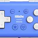 Nargos 8BitDo Micro Bluetooth Key Chain Sized Mini Controller for Nitendo Switch, Windows, Android and macOS (Micro- Blue)