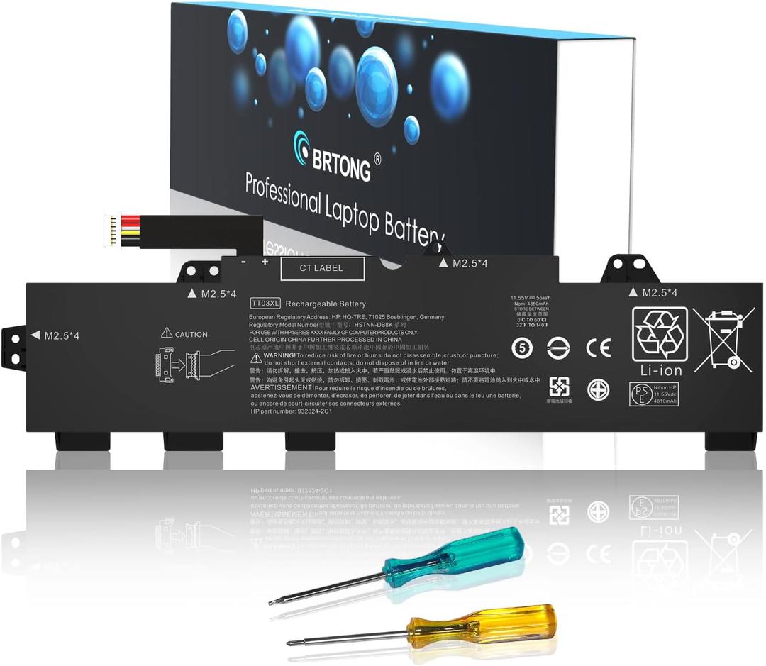 Replacement TT03XL Laptop Battery for HP EliteBook 850 G6 850 G5 ZBook 15U G6 15U G5 Series 932824-2C1 932824-1C1 933322-855 932824-421 HSN-113C-5 HSTNN-DB8K HSTNN-LB8H HSTNN-UB7T HSN-I13C-5